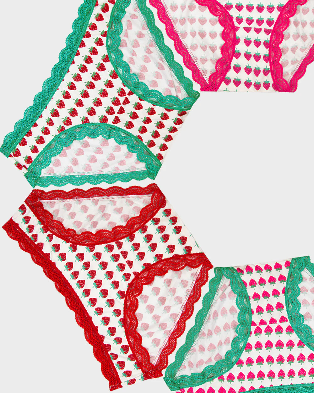 Strawberry Knickers - Four Pack - Size XL