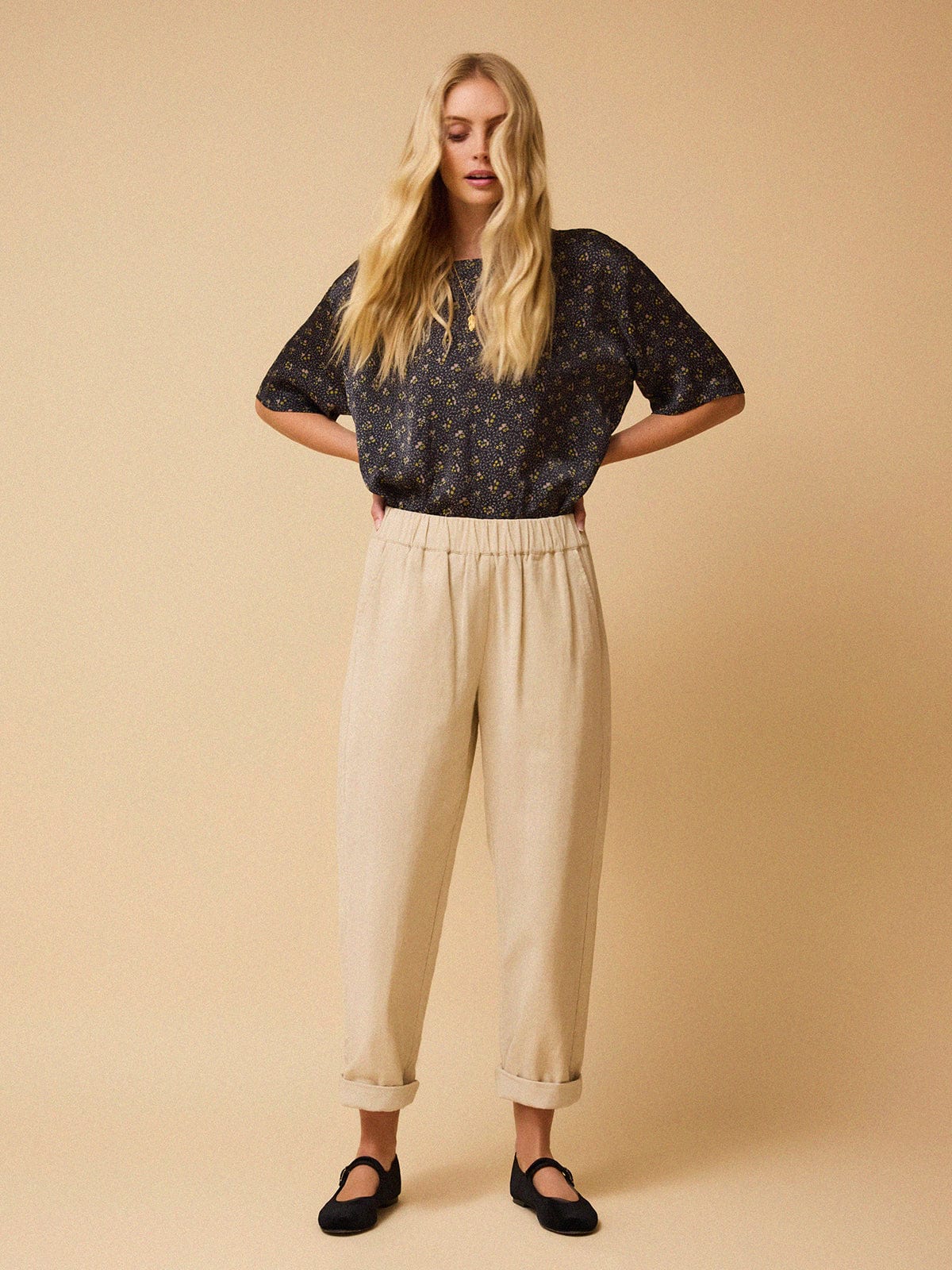 Carrie Cord Jogger - Winter white - Size Large