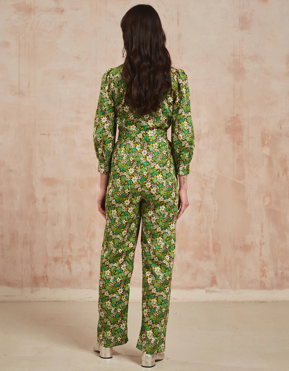 Lime Ditsy Danni Jumpsuit - Size XS