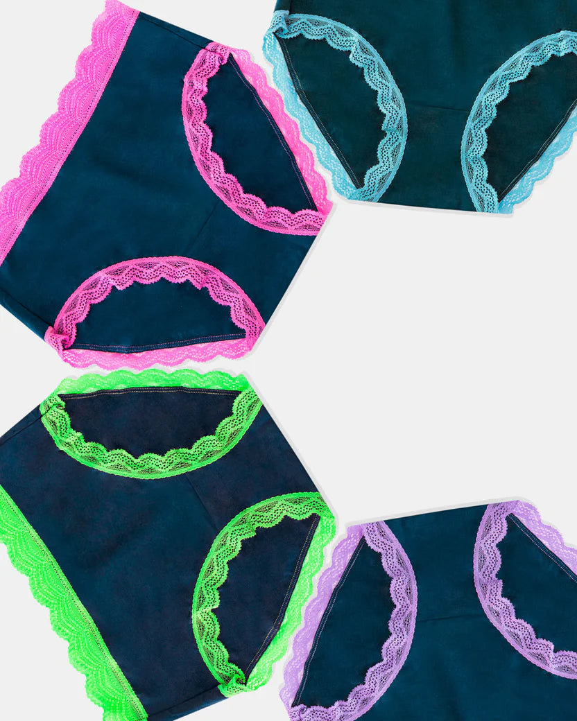 Midnight Neon High Rise Knickers - Four pack – Arambha