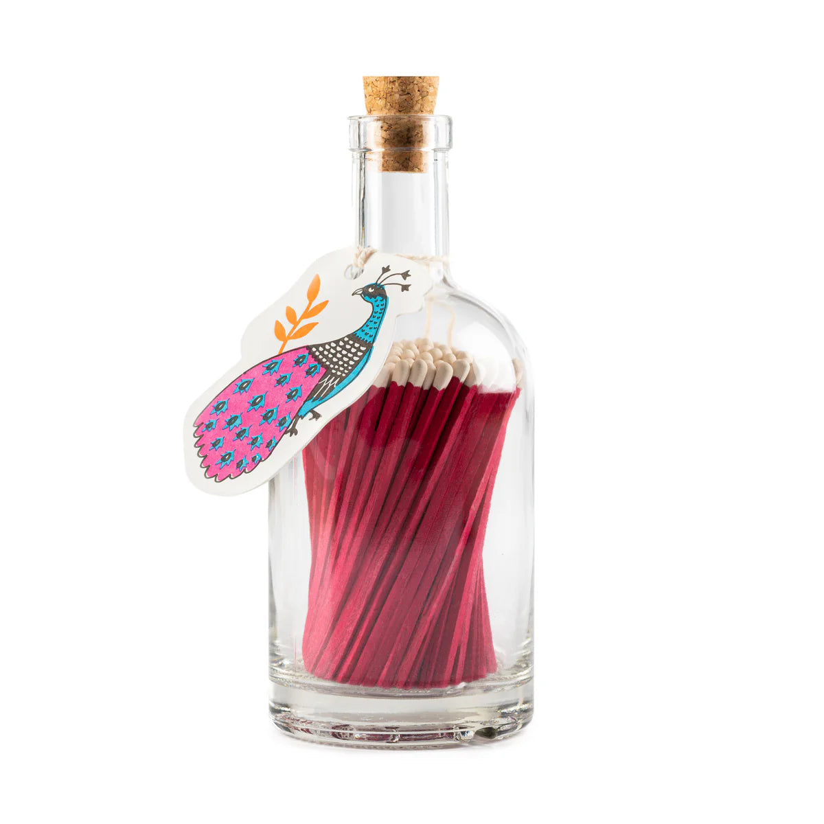 Peacock Match Bottle