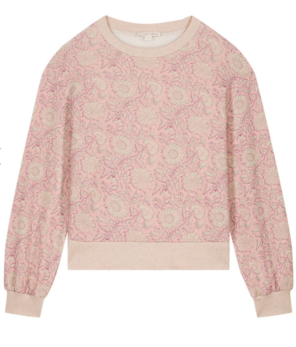 Petra Sweatshirt - Pink Daisy Garden