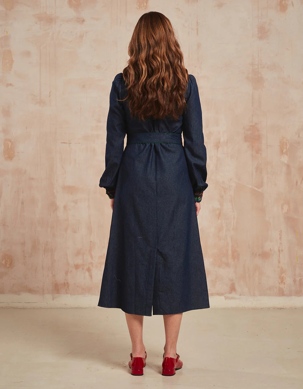 Folk Denim Western Dress