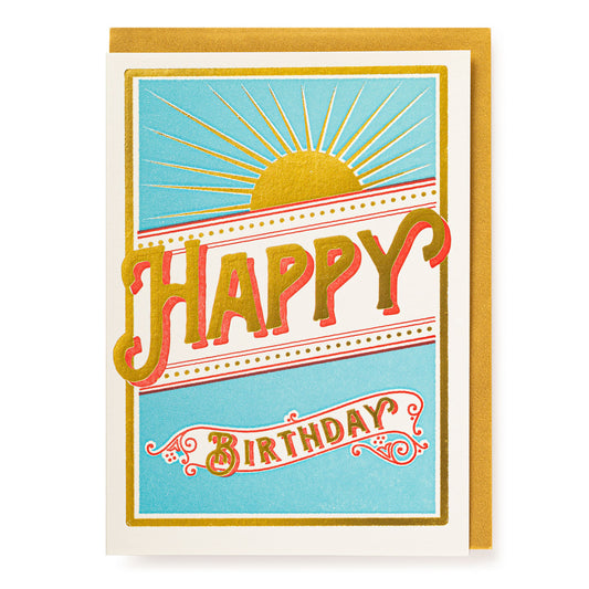 Card - Star Burst Happy Birthday