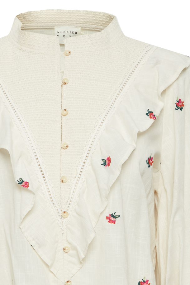 Toulouse Embroidered Flower Smock Blouse