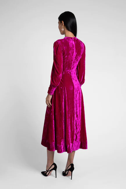 Posey Berry Velvet dress
