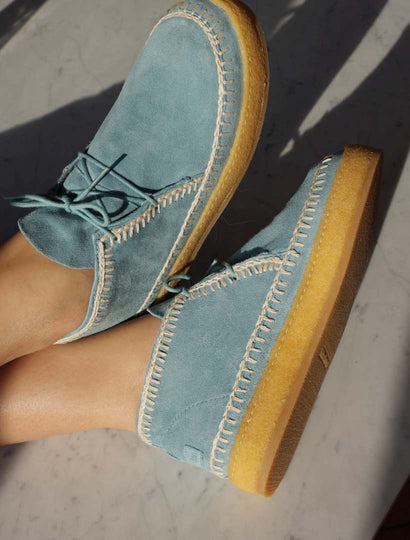 Chukka Boot - Light Blue Suede - Size UK 5